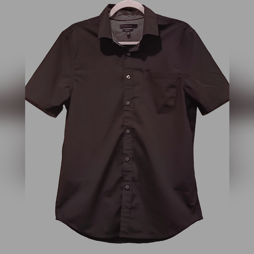 Men's Black Tahari Button Down Size M